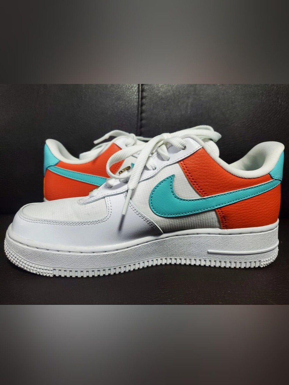 Nike Air Force 1 Low SE Basketbasketball White Aqua Clay Women Size 8 Shoes - Picture 2 of 11